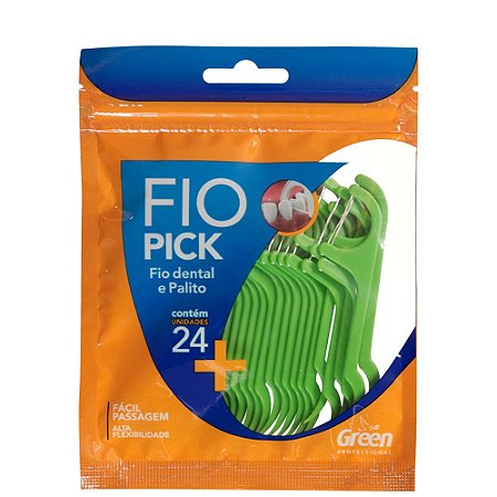 FIO DENTAL PICK GREEN 24UN