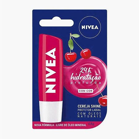 PROTETOR LABIAL NIVEA CEREJA SHINE COM COR 4,8GR