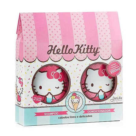 Kit Hello Kitty Shampoo e Condicionador  Lisos e Delicados