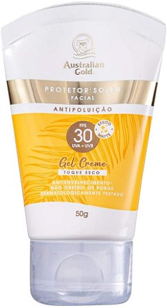 PROTETOR SOLAR FACIAL  AUSTRALIAN GOLD GEL CREME FPS30 50G