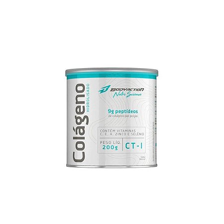 COLÁGENO HIDROLISADO C/ ÁCIDO HIALURÔNICO BODYACTION - 200G