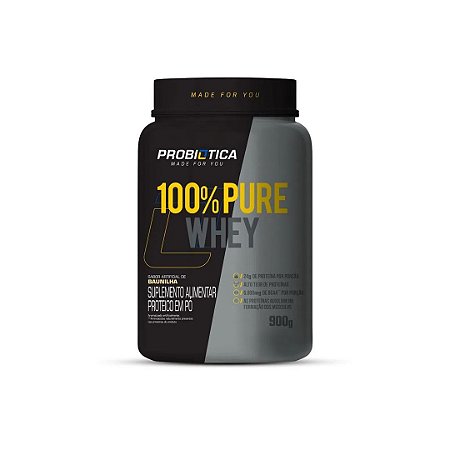 100% PURE WHEY PROBIÓTICA - 900G