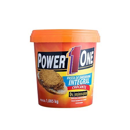 PASTA DE AMENDOIM INTEGRAL CROCANTE POWER ONE - 1KG