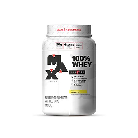 100% WHEY BRANDÃO MAX TITANIUM - 900G