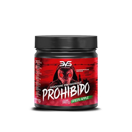 PROHIBIDO PRÉ TREINO 3VS - 360G COM BETA ALANINA