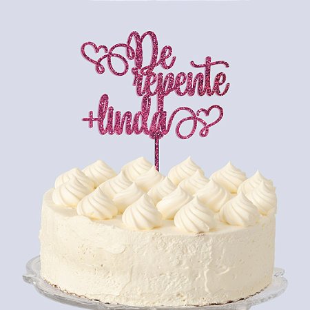 Topo de Bolo Aniversário Feminino