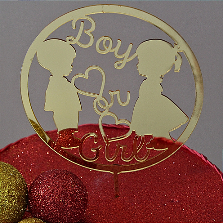 Topo de Bolo - Boy or Girl