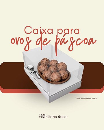 Caixa Para Ovo De Colher De 250, 350 e 500g - Embalagem Premium com 10 Unidades