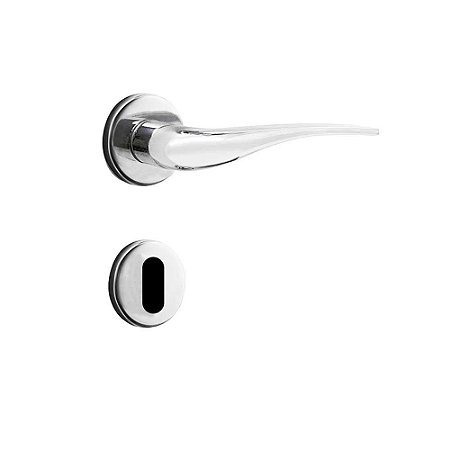 Fechadura para Porta Interna Cromada 40mm com Roseta MZ930 Standard Papaiz