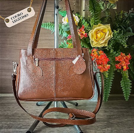 Bolsa de Couro Legitimo Lia Modas ( Ref-143p )