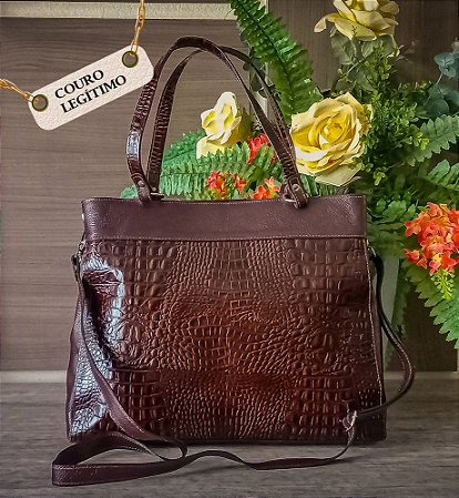 Bolsa Feminina de Couro Legitimo Lia Modas (ref-416)