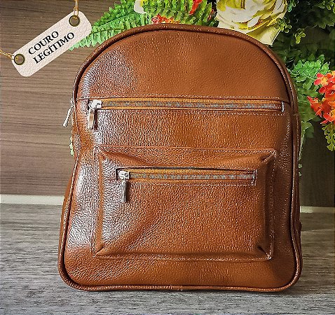 Mochila Feminina de Couro Legitimo Lia Modas ( Ref-8311)