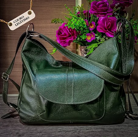 Bolsa Mochila Feminina de Couro Legitimo Lia Modas (ref-300)