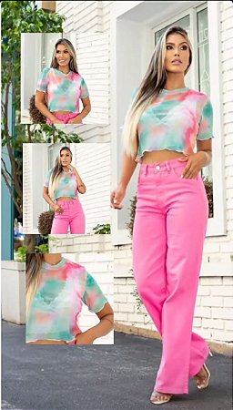 Cropped Tule Coleção Jade