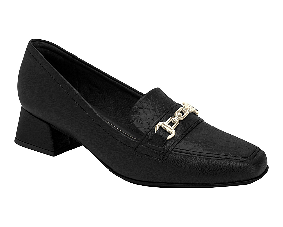 Sapato Feminino Loafer Tati Piccadilly Salto Médio