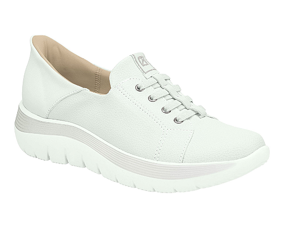 Tênis SlipFit Salto Médio Branco Neve Piccadilly 925003