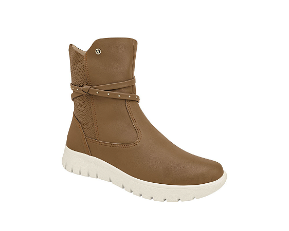 Bota Feminina Vicky Cano Médio Salto Baixo Mascavo Piccadilly 950055