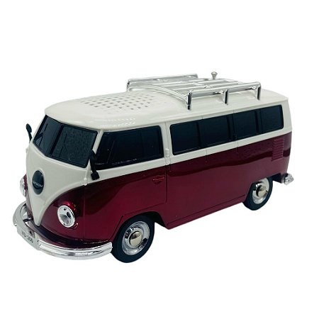 Caixa de Som Bluetooth Modelo Kombi Vinho
