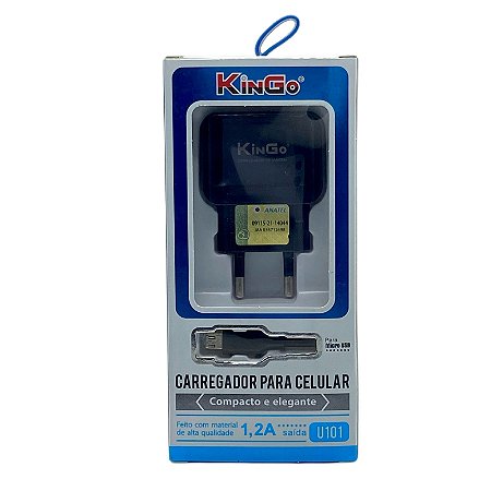 Carregador Completo Kingo Micro USB V8 1.2A U101