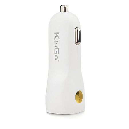 Fonte Veicular Celular Kingo Com Duas Entradas USB 2.4A C201