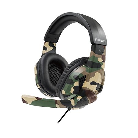Fone Headset Gamer Com Fio Conector P3 Hrebos HS-802