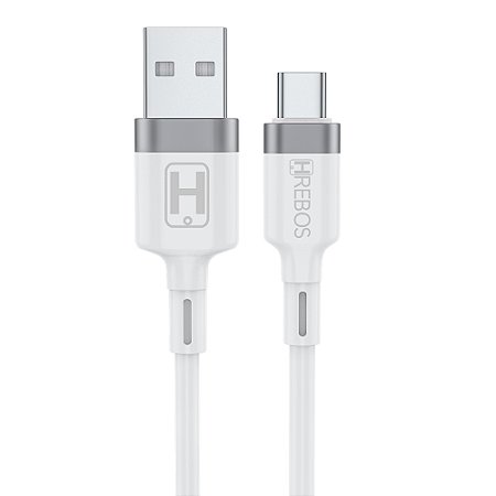 Cabo USB Para Tipo C 1 Metro Branco Hrebos HS-236