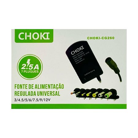 Carregador Universal Choki Notebook 7 Pinos 2.5A CG-260