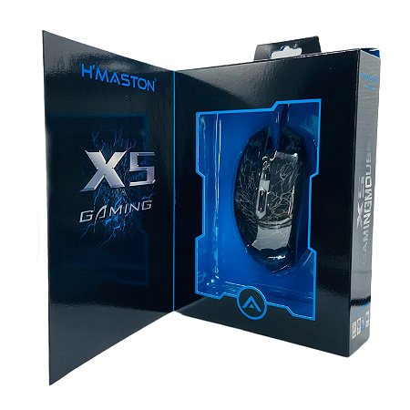 Mouse Gamer Hmaston Com Fio USB 1.3 Metros Toque Sensível X5