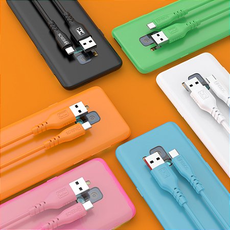 Cabo USB Para Tipo C 2 Metros HRebos HS-08