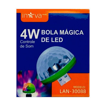 Bola Mágica Inova Com LED Controle de Som LAN-30088