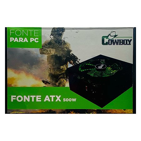 Fonte Cowboy Para PC 500W ATX