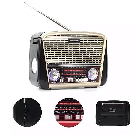 Rádio Retrô 3 Bandas FM AM SW Inova RAD-8391
