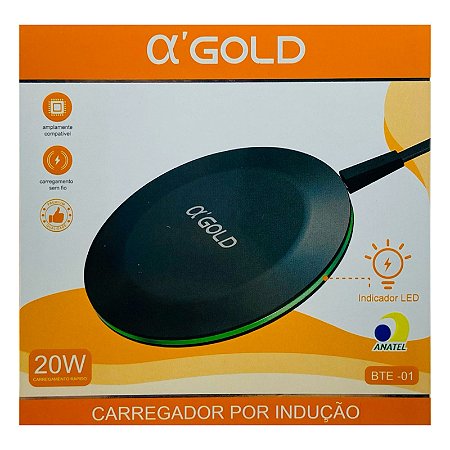 Base de Carregamento Indução 20W A'Gold BTE-01