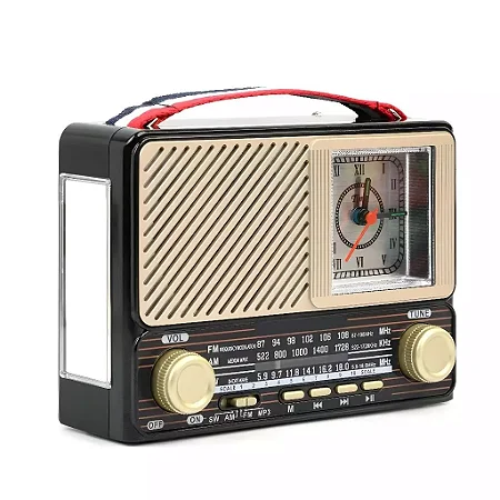 Rádio Retrô Bluetooth Recarregável Com Lanterna Inova KV-11120