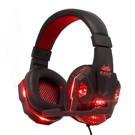 Fone Headset Knup Gamer Super Bass Cabo USB e P2 2 Metros KP-397