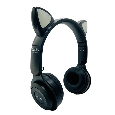 Fone Basike Headphone Infantil Bluetooth Com LED Gatinho FOM-9026