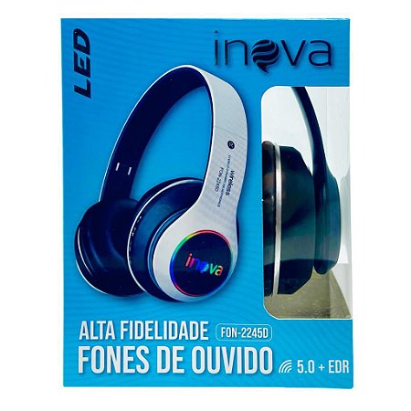 Fone Bluetooth Inova Headphone Com LED