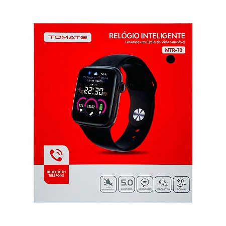 Smartwatch Tomate Relógio Inteligente Prata