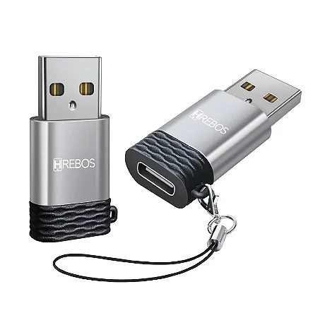 Adaptador OTG USB Macho Para Tipo C Fêmea Hrebos AD-209