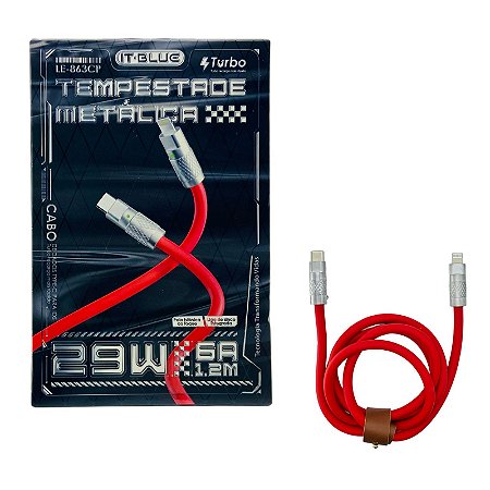 Cabo ITBlue Para Tipo C Lightning Tempestade Metálica LE-863CP