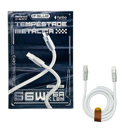 Cabo IT Blue Para Tipo C Tipo C Tempestade Metálica LE-863CC