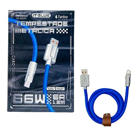 Cabo IT Blue Tipo C Tempestade Metálica LE-862C