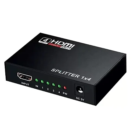 Splitter HDMI Knup 1X4 Divisor De Vídeo Projetor Monitor TV AD142