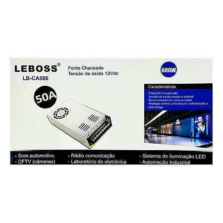 Fonte Chaveada Leboss Tensão De Saída 12V 600W 50A