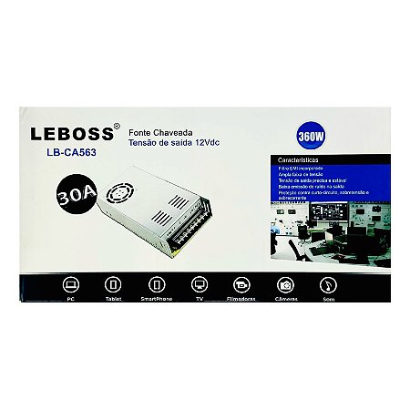 Fonte Chaveada Leboss Tensão De Saída 12V 360W 30A