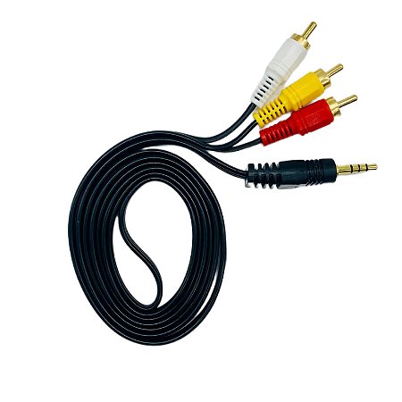 Cabo Kapbom Áudio E Vídeo P2 x 3RCA 1.5 Metros KAP-AV13