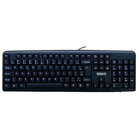 Teclado Deko Multimídia USB PC e Notebook Padrão ABNT RL-K01