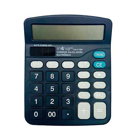 Calculadora Eletrônica 12 Dígitos Inova CALC-7080