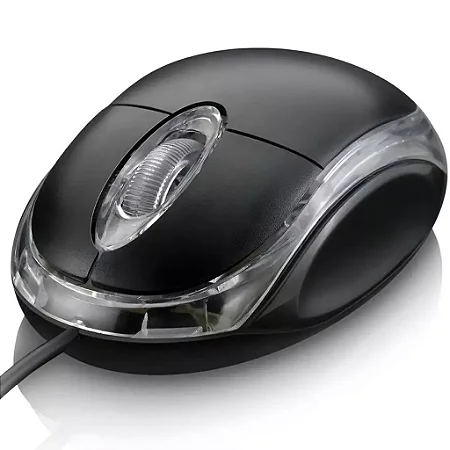 Mouse Óptico Com Fio USB 2.0 Computador e Notebook