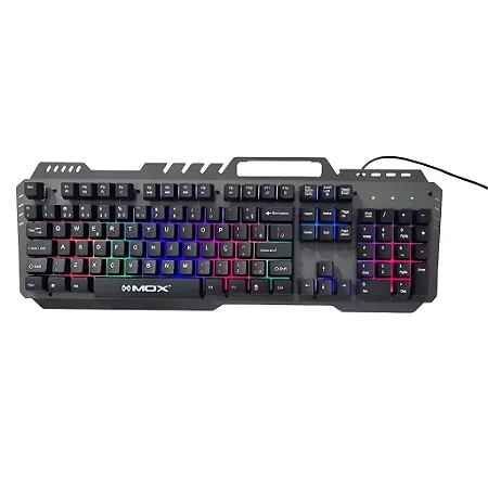 Teclado Mox Gamer Metálico Painel Em Alumínio USB MO-KB160